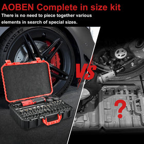 AOBEN 38-drive socket head closeup showing chrome vanadium durability