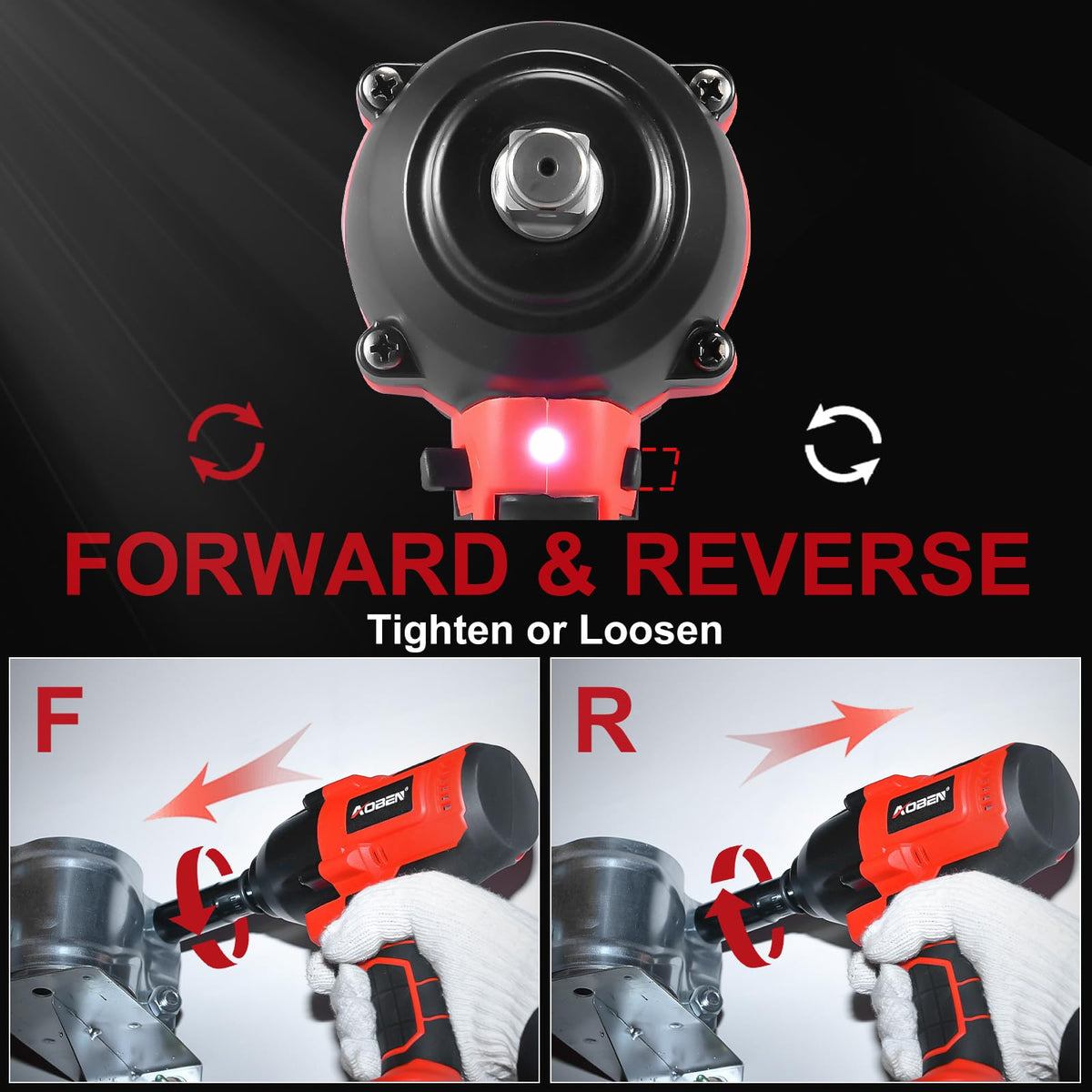 Six sockets included for versatile fastener sizes.