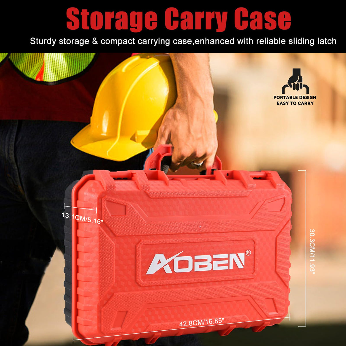 AOBEN ratchet with LED light illuminates dark work areas