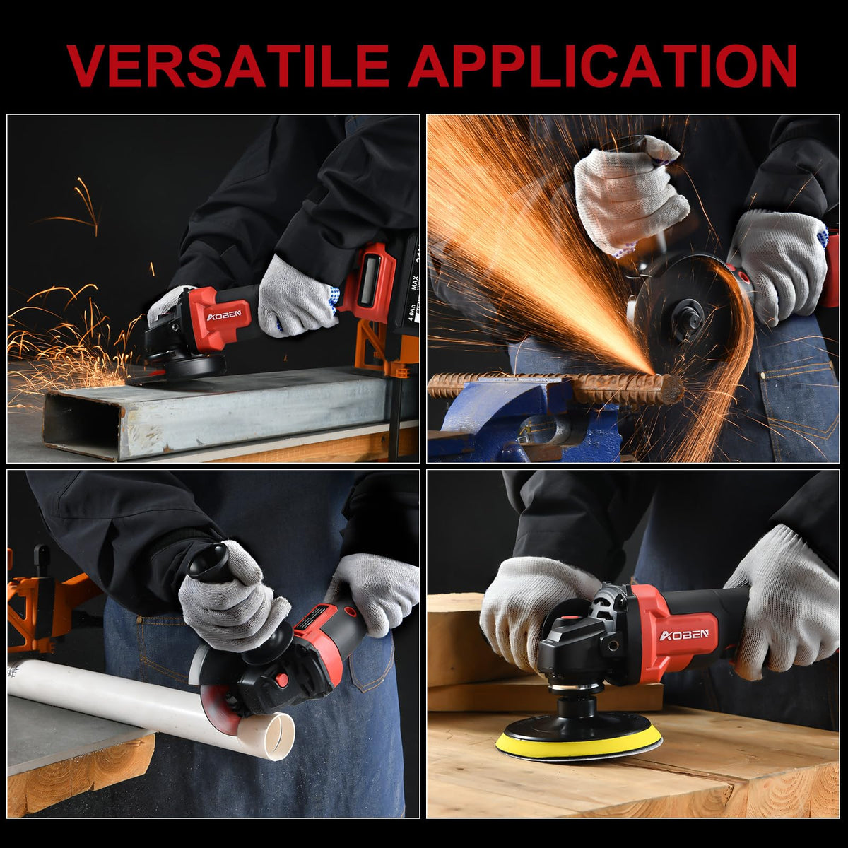 AOBEN included accessory kit for cutting, grinding, and polishing tasks.
