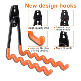 Power tools and gear neatly organized on AOBEN hooks.