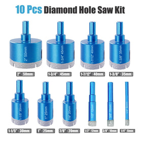 Aobvrey Diamond Hole Saw 10mm cutting ceramic with clean results.