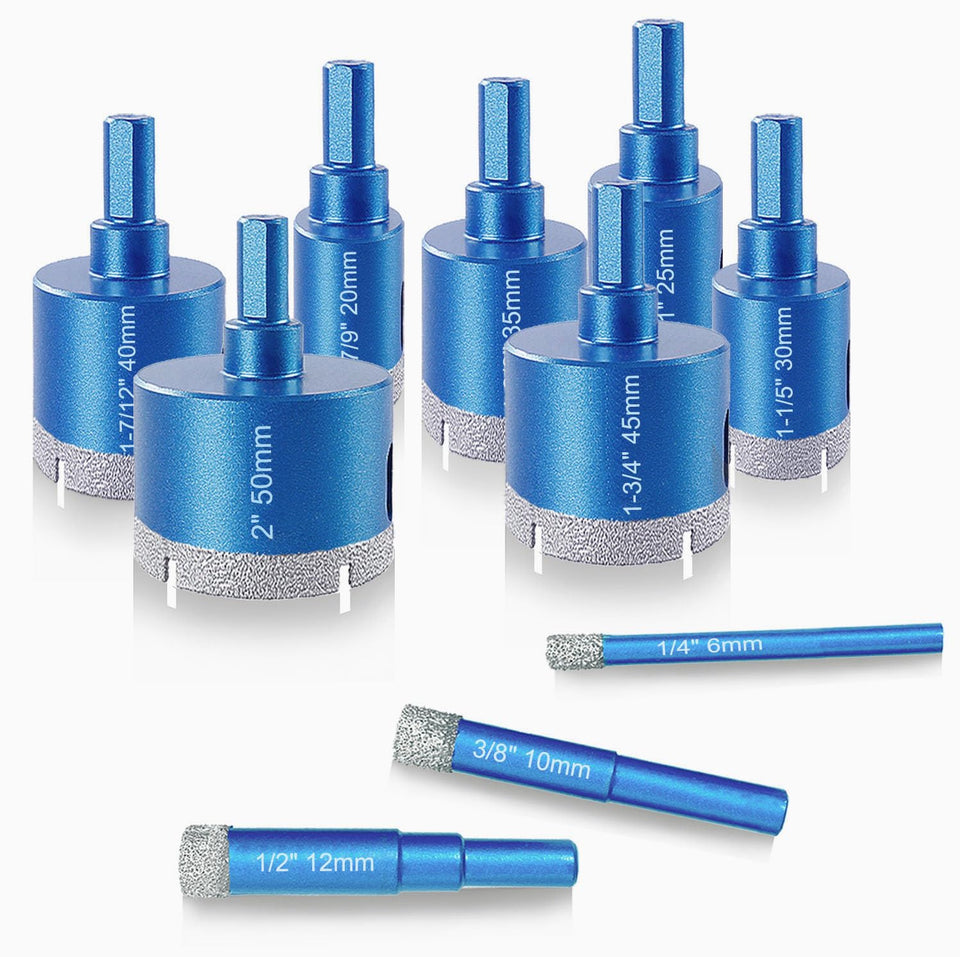 Aobvrey Diamond Hole Saw 6mm in use for precise tile drilling.