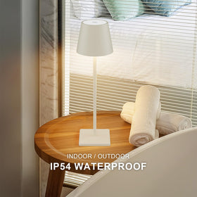Aoceley 2-pack cordless table lamp IP65 rated, indoor and outdoor use.
