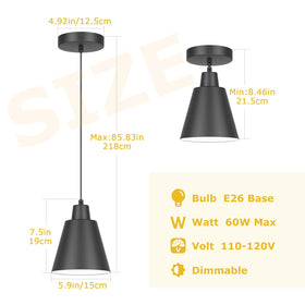 Aoceley adjustable cord pendant kit suits varied ceiling heights.