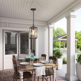Aoceley entryway ambience enhanced by durable exterior lighting for evenings.