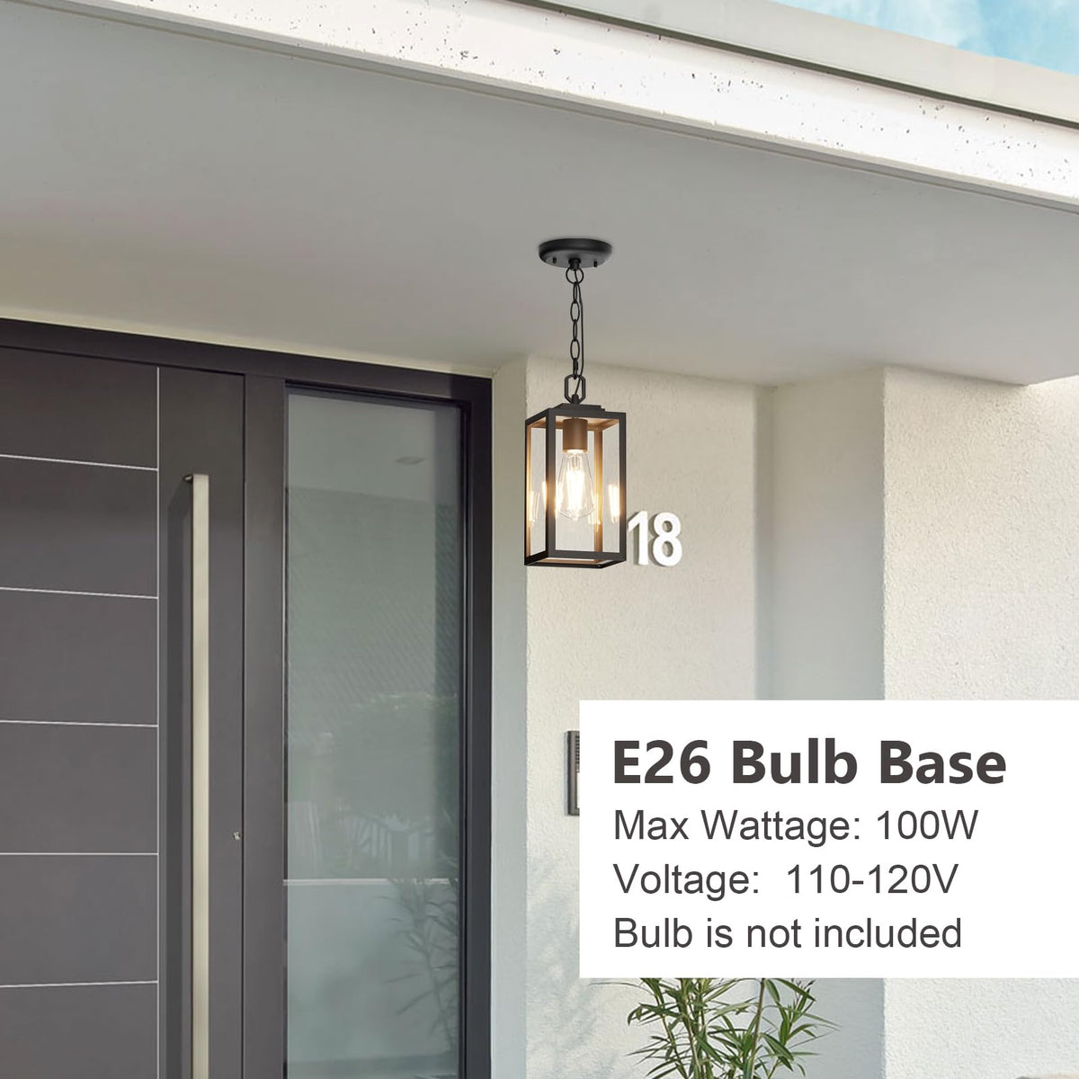 Aoceley clear glass detail shows crisp diffusion for inviting porch lighting.