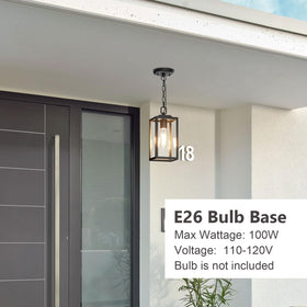 Aoceley clear glass detail shows crisp diffusion for inviting porch lighting.