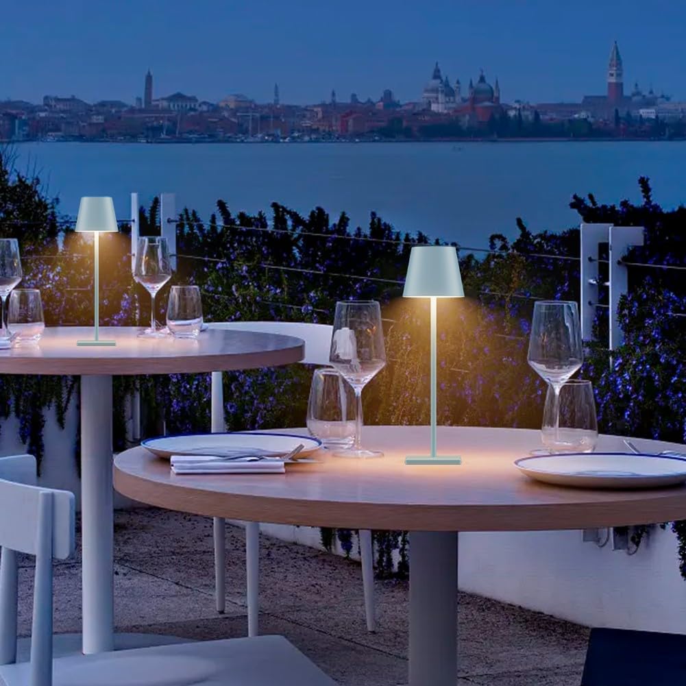 Aoceley waterproof IP65 table lamp in blue for indoor/outdoor use