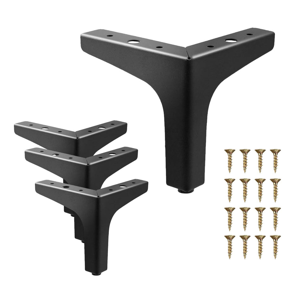 AODIOU sofa legs, matte black, elevates seating while protecting floors.