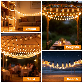 AODLEDY garden porch ambience creates intimate outdoor dining atmosphere