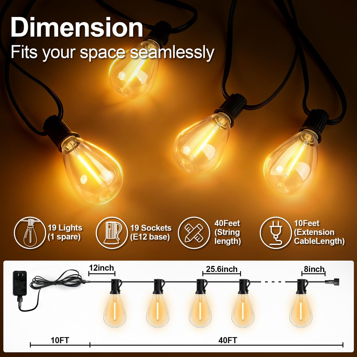 AODLEDY remote dimming control shown for easy brightness and mode adjustments