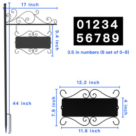 Aofuery durable metal plaque with number sets for reliable street display.