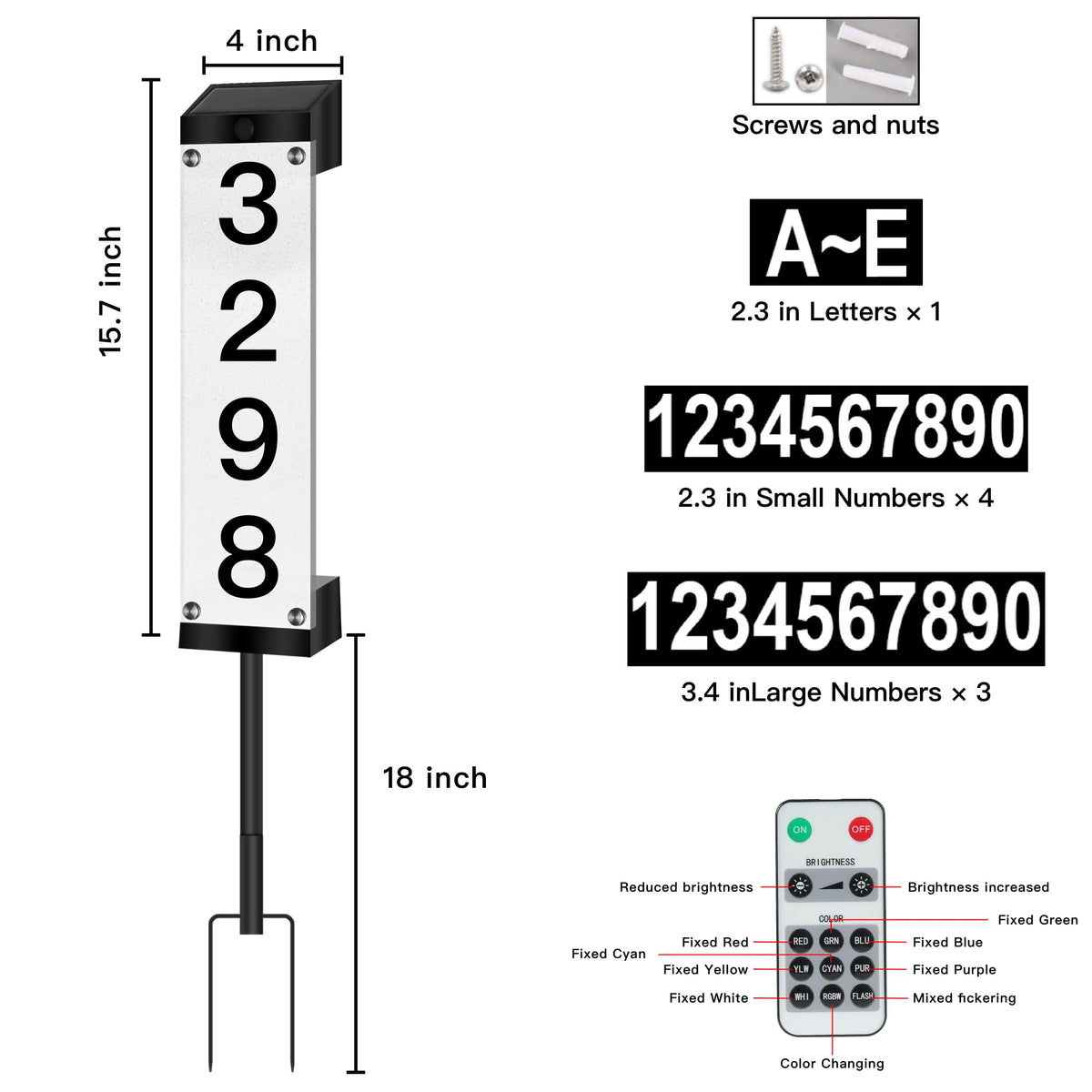 Digits 0–9 provide flexible address configuration for homes and offices.
