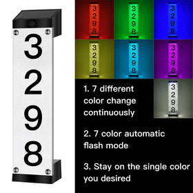 Solar charging panel powers the sign with daytime sun for hours of light.