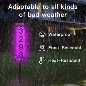 Waterproof design resists rain and snow for year-round outdoor use.