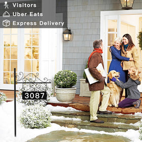 Aofuery weatherproof metal address plaque resists rain and rust.