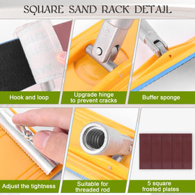 Aoiaute pole sander five-sandpaper kit covers grit range from rough to fine