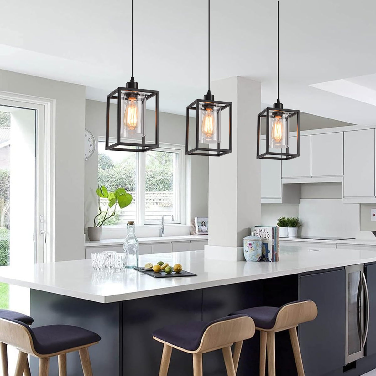 AOJUNSANSAN farmhouse-style pendant kit supports easy installation.