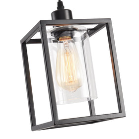 AOJUNSANSAN industrial black metal base pendant adds rugged farmhouse charm.