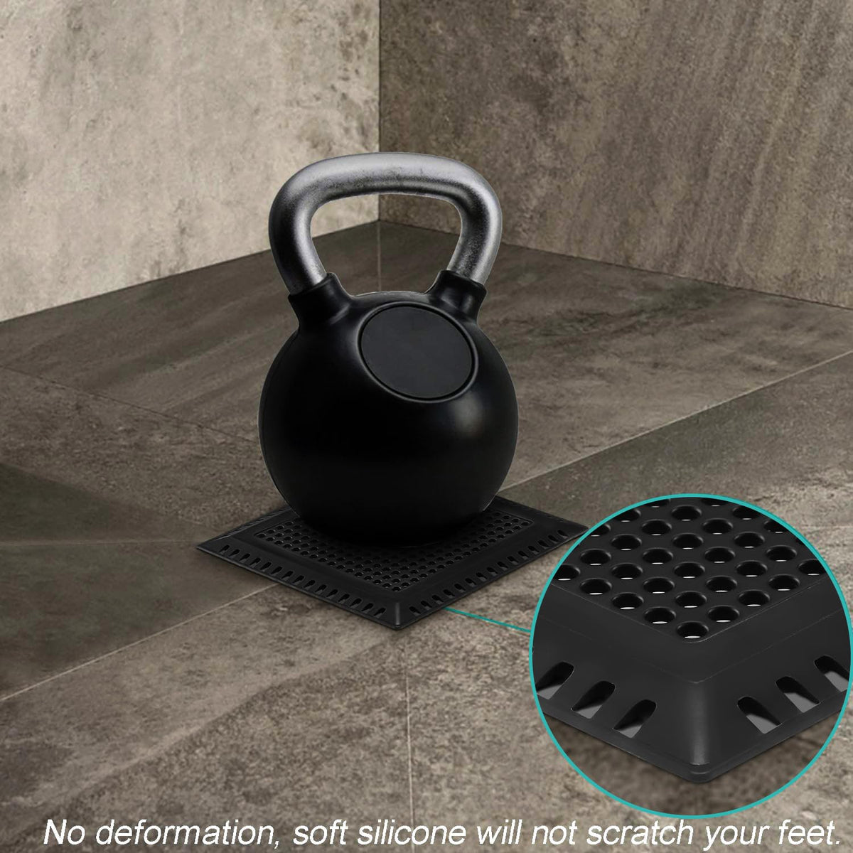 Aojuxix dense holes drain cover capturing hair and debris while water flows freely