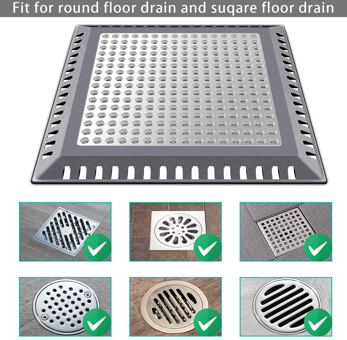 Aojuxix easy placement demonstrates tool-free use on a standard drain.