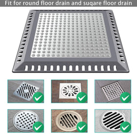 Aojuxix easy placement demonstrates tool-free use on a standard drain.