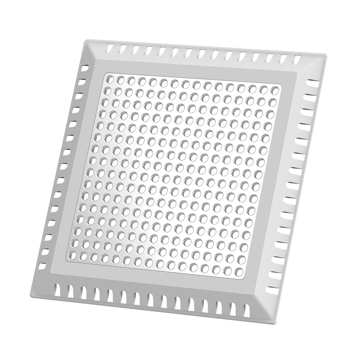 Aojuxix shower drain hair catcher close-up with durable stainless steel and silicone rim.