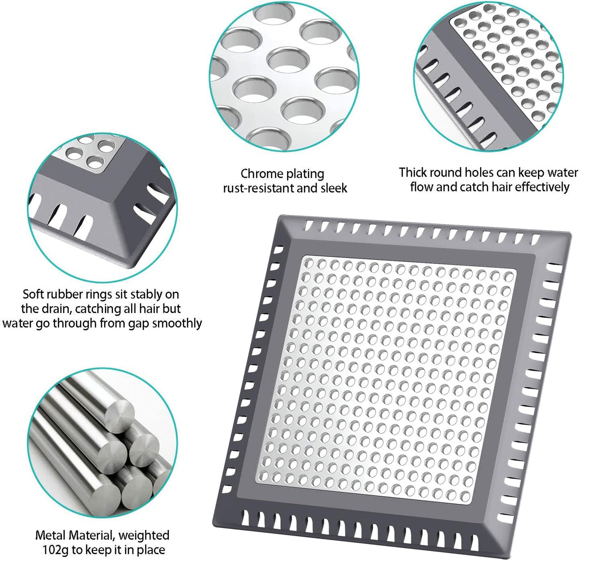 Aojuxix soft silicone rim seals the edge to prevent slips.