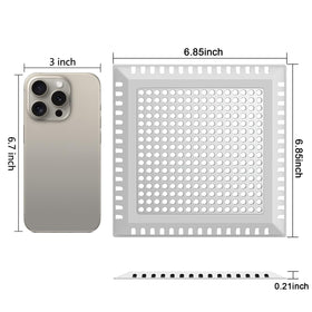 Aojuxix drain cover showing stainless steel body and silicone rim design.