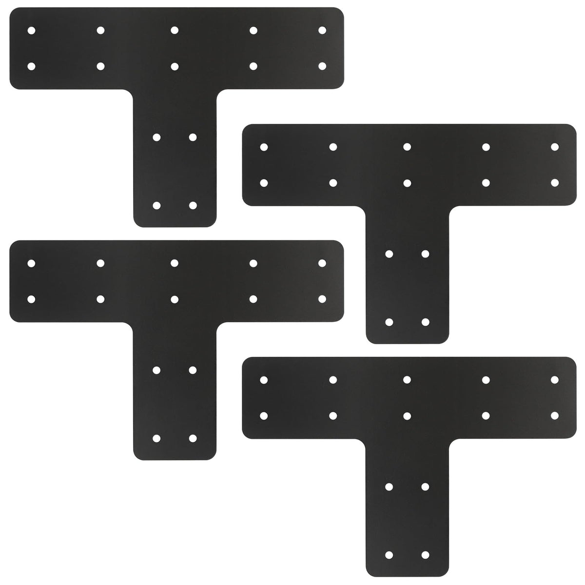 AOKLIT 4pc T-Post Brackets, 12x8 inch, sturdy steel for gazebo connections