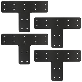 AOKLIT 4pc T-Post Brackets, 12x8 inch, sturdy steel for gazebo connections