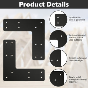 AOKLIT 10x10 inch brackets with rugged steel for long-lasting stability.