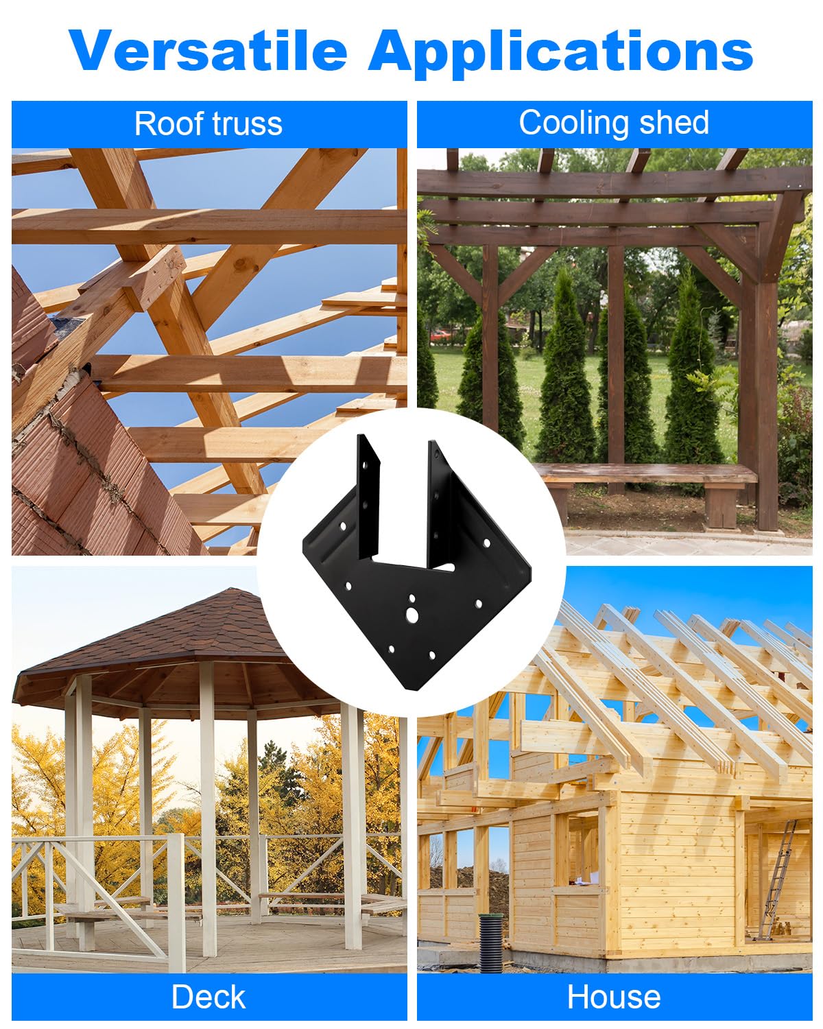 AOKLIT black hardware durable hurricane tie for outdoor framing projects
