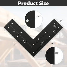 AOKLIT black powder-coated brackets for durable gazebo or pergola connections.