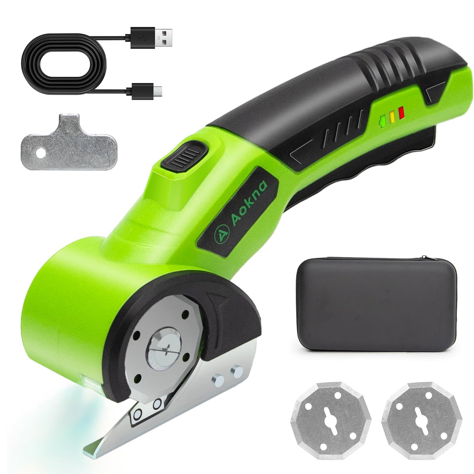 Aokna cordless electric scissors cutting cardboard with precise results