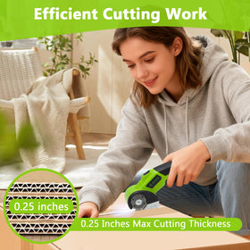 Aokna versatile cutter handling cardboard, fabric, plastics, and thin carpet
