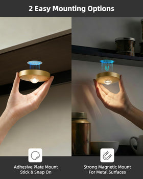 Aokpsrt puck lights offering 3 color temperatures for ambiance