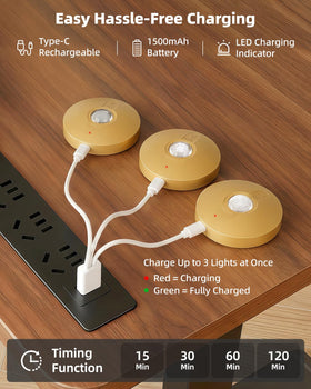 Aokpsrt 6-pack LED puck lights for bedroom, kitchen, or closet