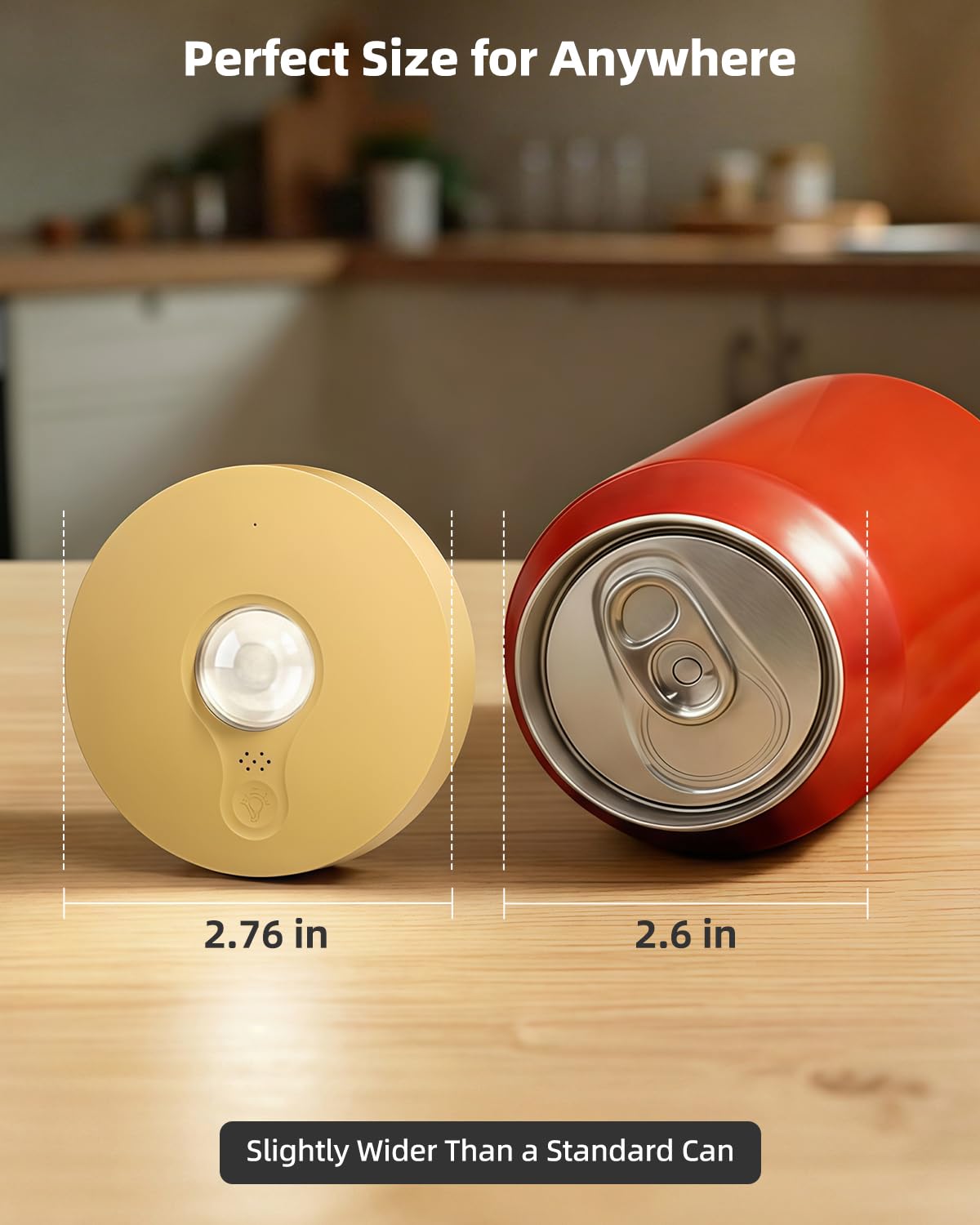 Aokpsrt rechargeable puck lights with long runtime after full charge