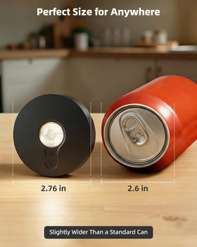 Aokpsrt puck light placed on a closet shelf for clear visibility.