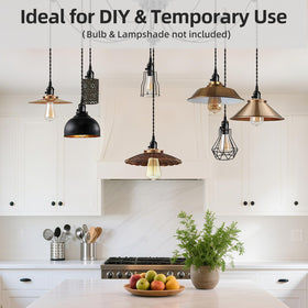 Aokpsrt DIY-friendly plug-in pendant light setup ready for renter spaces.