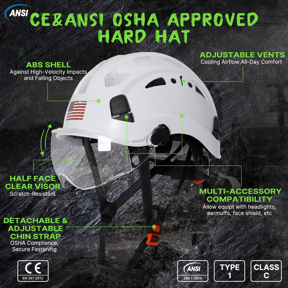 Aolamegs front hi-vis stickers increase visibility in low light.