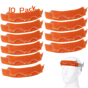 Aolamegs hardhat sweatband 10-pack, washable, ideal for daily construction wear.
