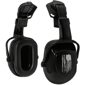 Aolamegs hearing protection earmuffs mounted on a hard hat for reliable workplace safety.