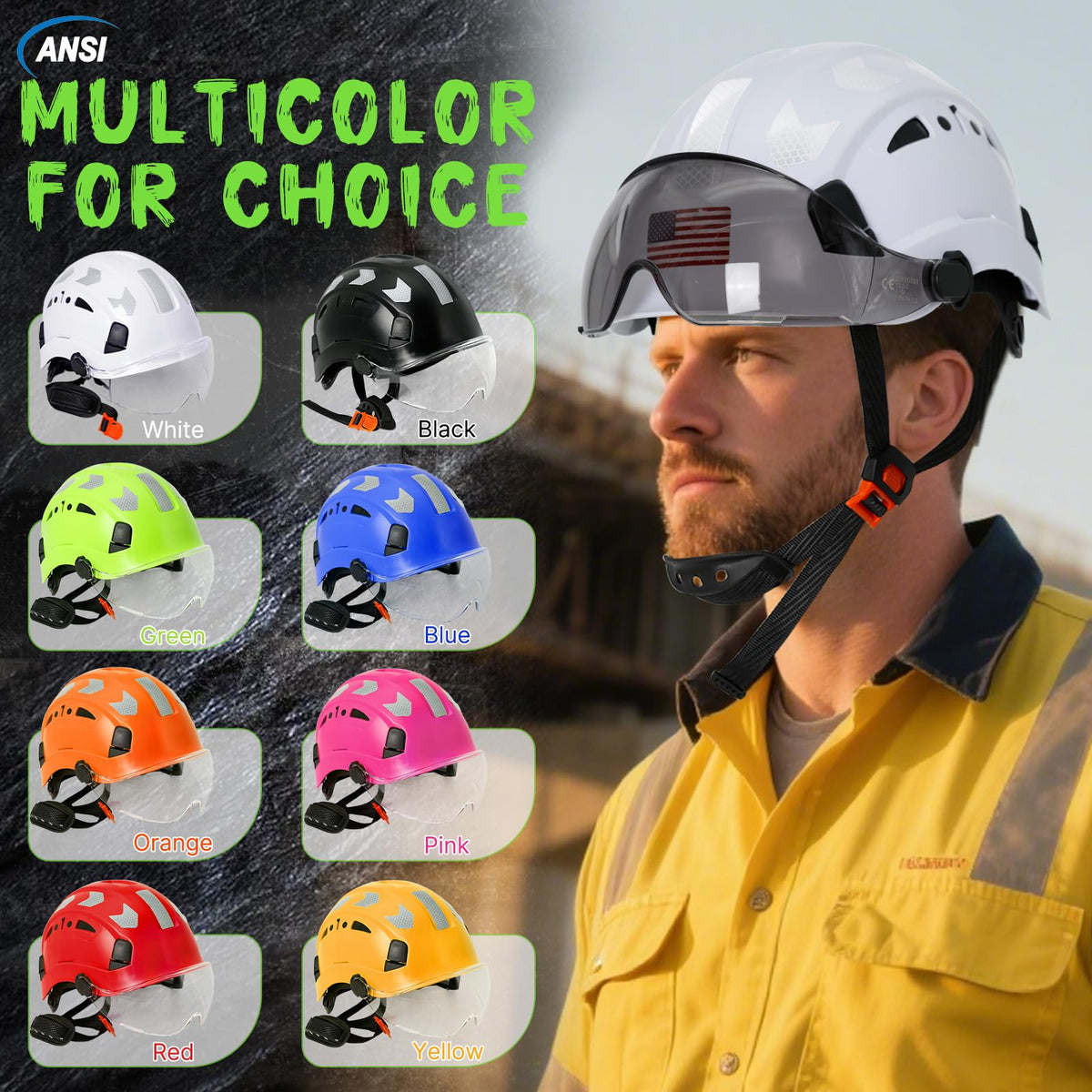 Aolamegs hi-vis design enhances visibility on site.