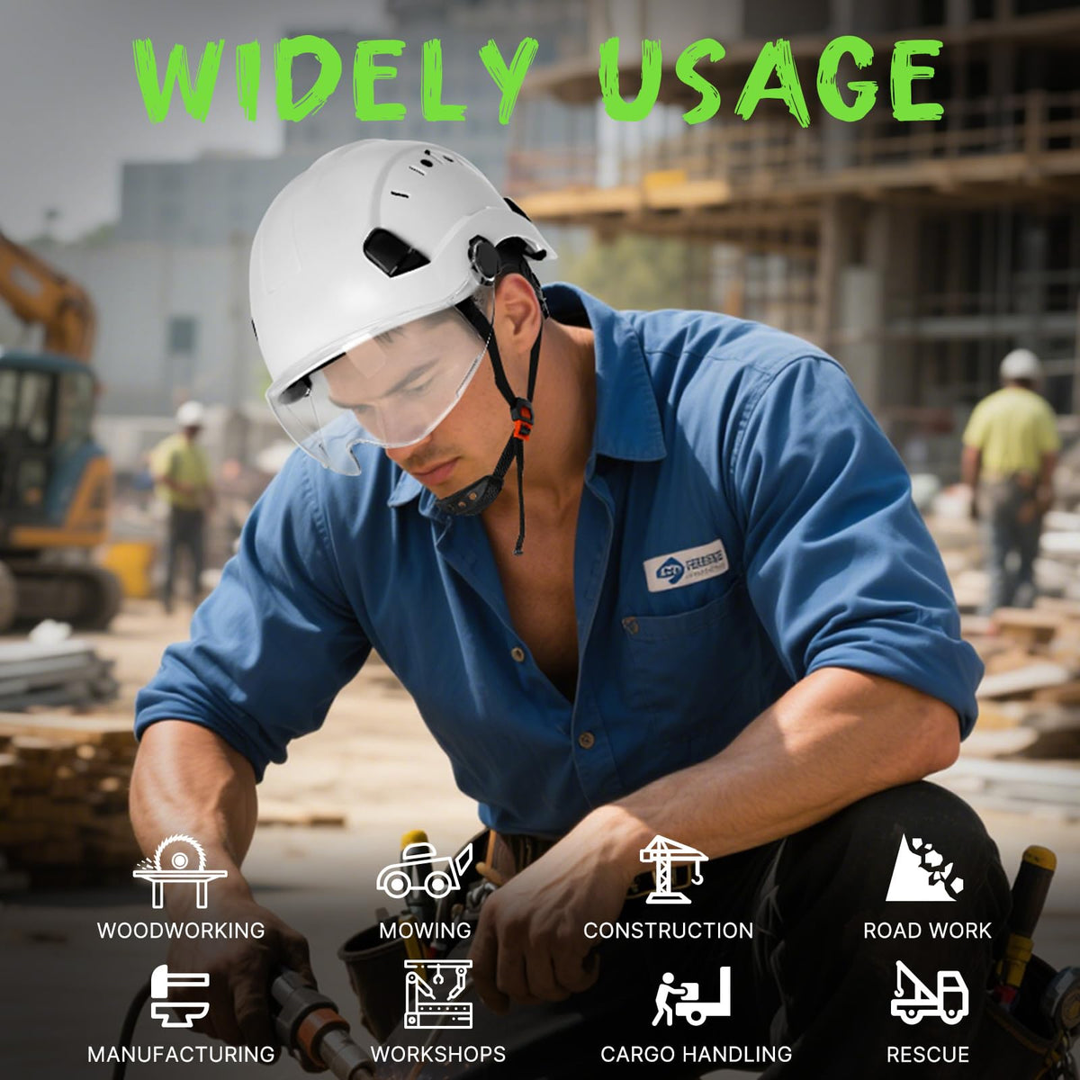 AOLAMEGS helmet suitable for both indoor and outdoor trades