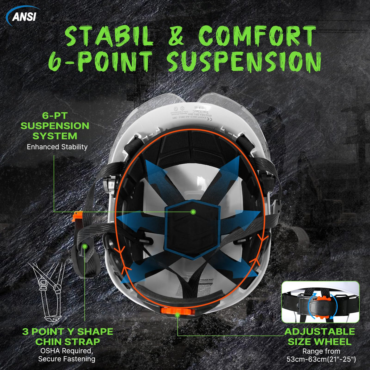 Aolamegs six-point suspension distributes weight evenly.