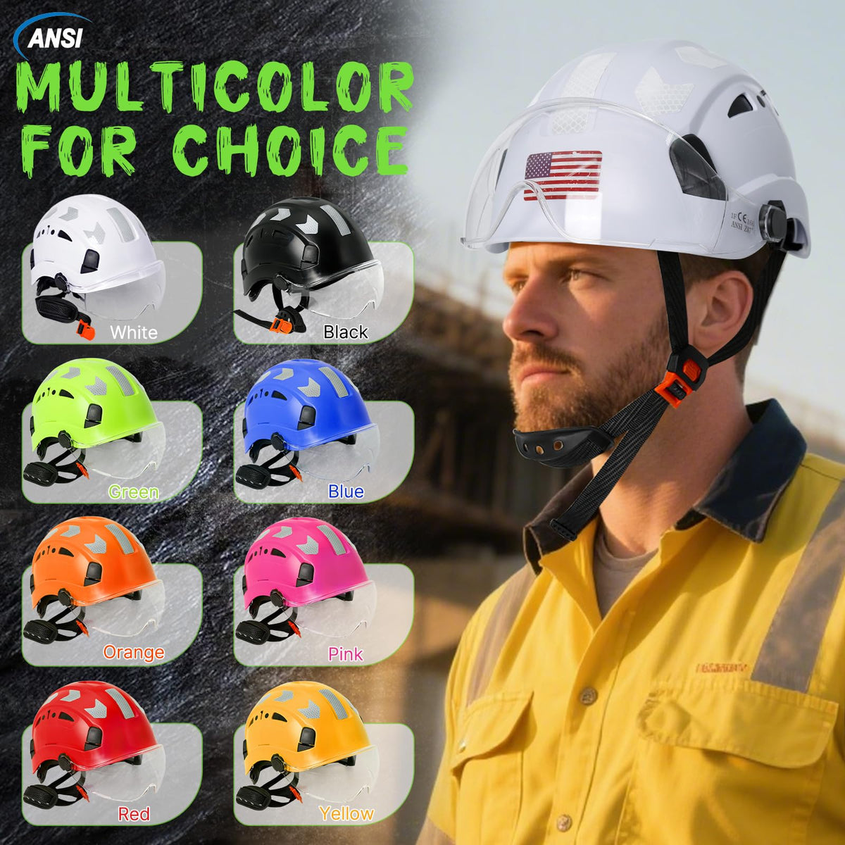 Aolamegs size range 53-63 cm fits many workers.