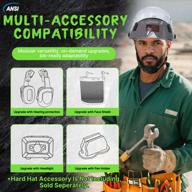 Aolamegs soft chinstrap adds security during work.